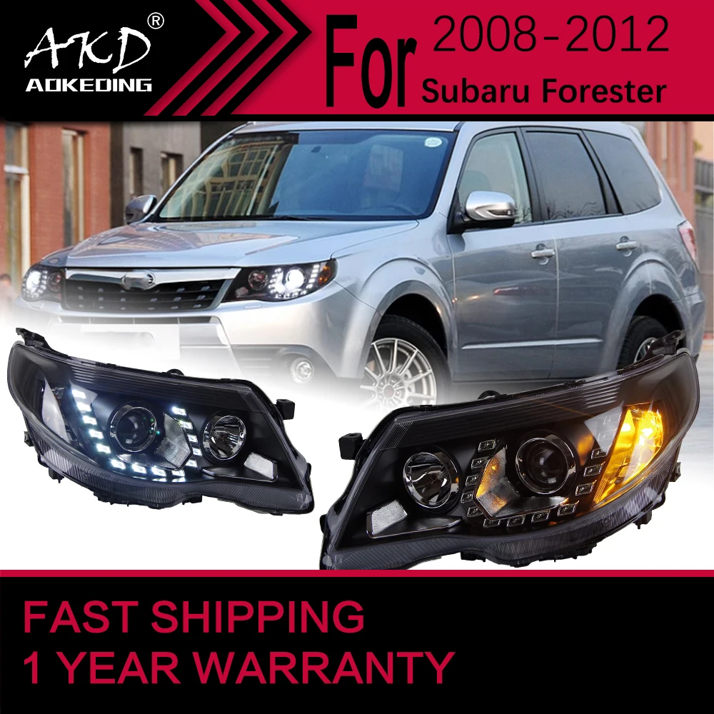 

Car Lights for Subaru Forester LED Headlight 2008-2012 Forester Lamp Drl Projector Lens Automotive Accessories