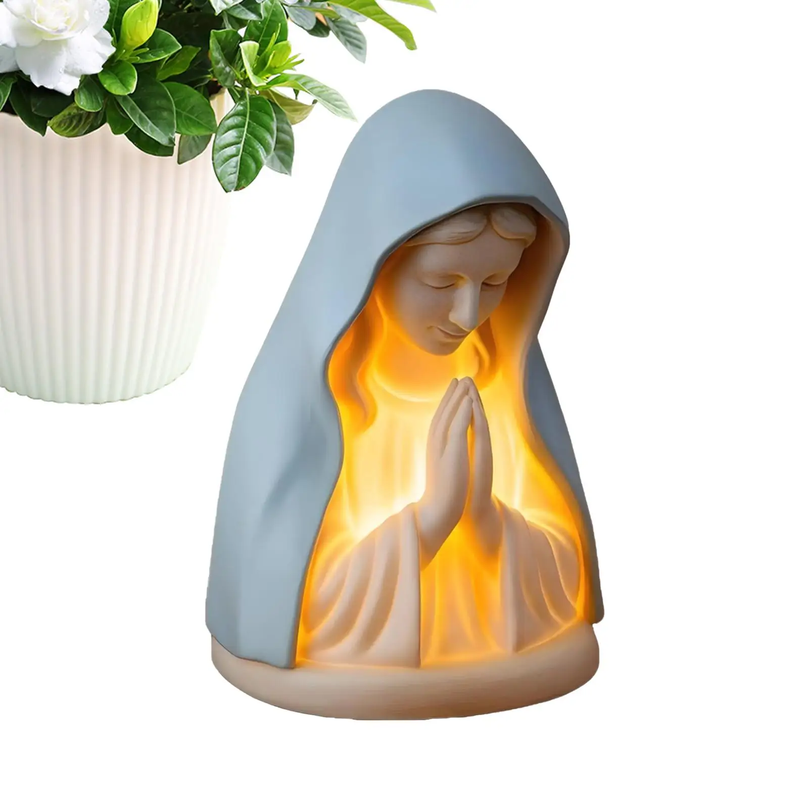 Nachtlicht der Jungfrau Maria, religiöses Nachtlicht, dekorative Tischlampe, weicher Augenschutz, Schreibtischzubehör zum Lesen im Kinderzimmer