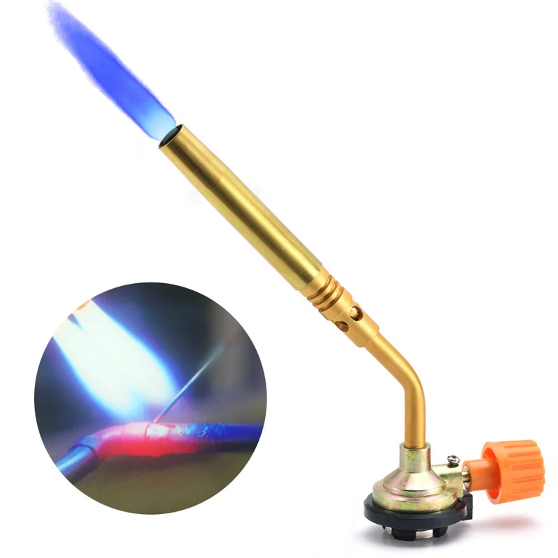 1Pc Card Type Butane Gas Welding Gun Flame Gun Brazing Flamethrower Portable Soldering Heat Gun Outdoor Camping BBQ Accessories