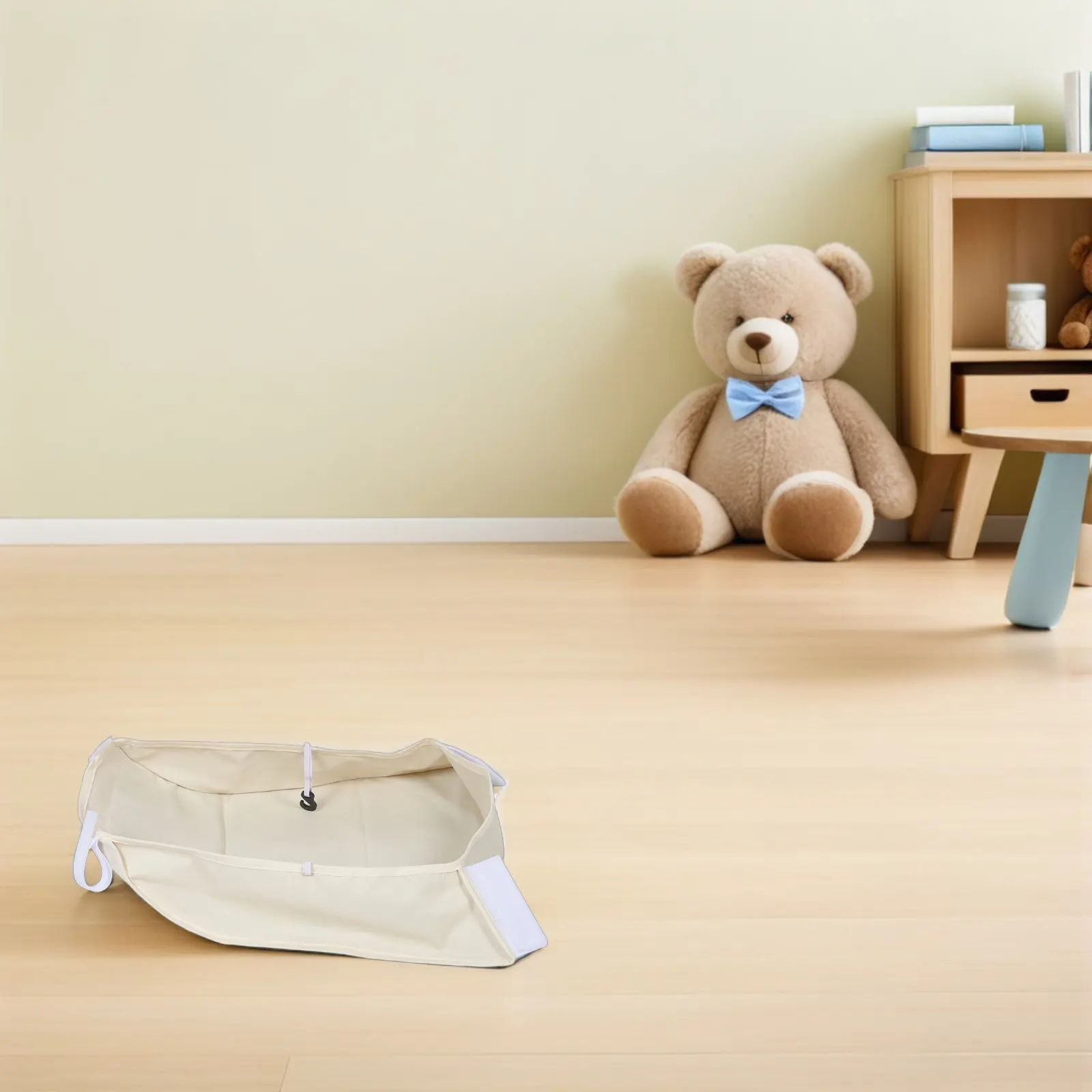 

Большая бежевая подвесная сумка-органайзер для коляски из водонепроницаемой ткани, универсальная корзина для хранения под сиденьем для прогулочной коляски/люльки