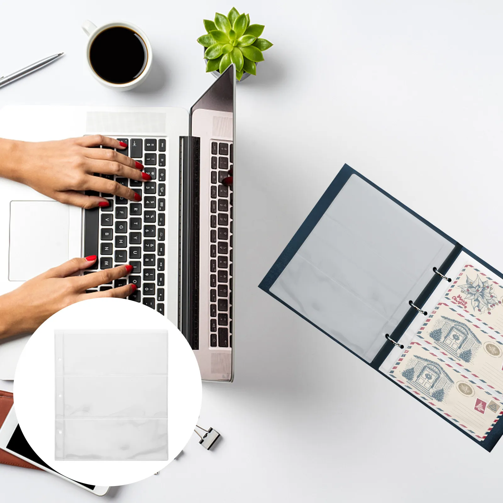 paginas-transparentes-de-pvc-para-Album-de-notas-para-exibicao-de-colecao-de-moedas-folhas-protetoras-portateis-para-dinheiro-com-bordas-arredondadas