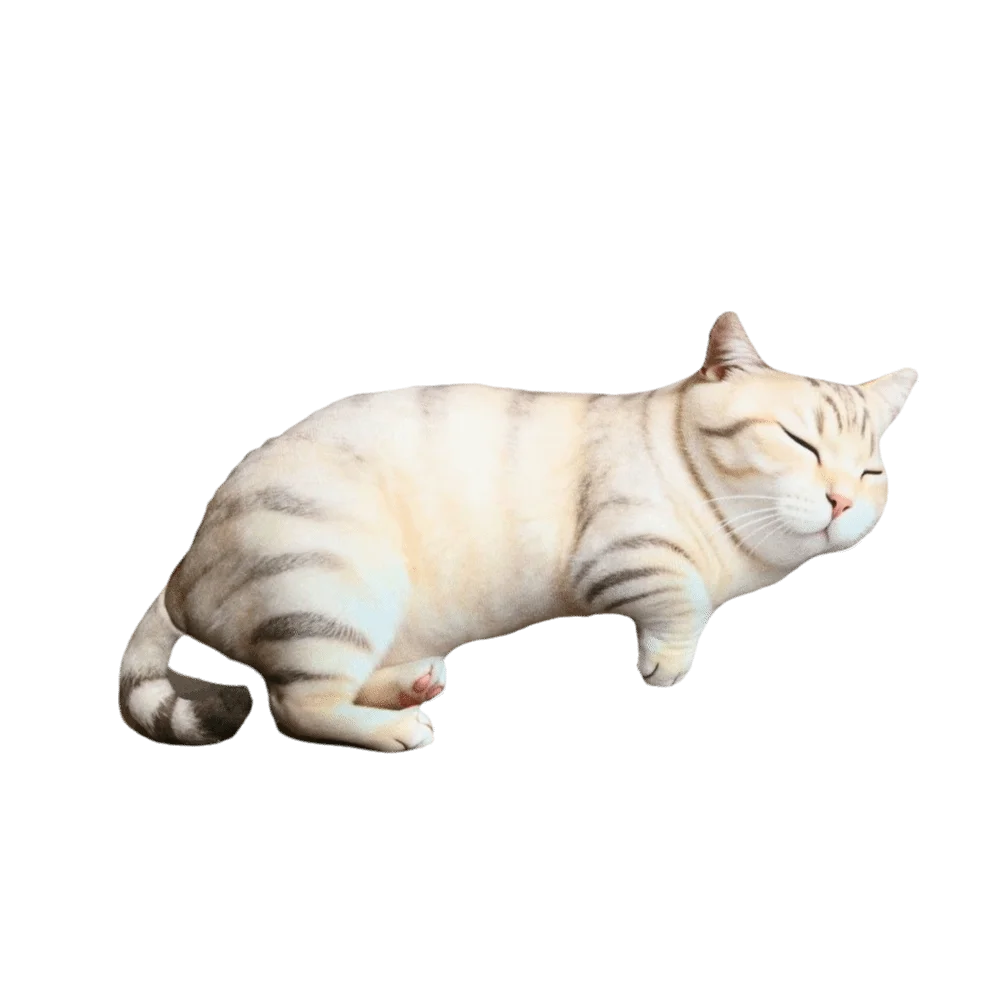 Cute Super Soft Simulated Cat Cushion Cartoon Lifelike Sleep Cushion Realistic PP Cotton Filled Throw Pillows Home Decor