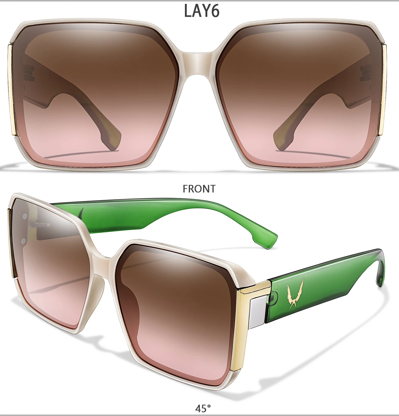 Luxuriöse Urlaubs-Sonnenbrillen für Damen und Herren, trendige quadratische Street-Shades mit UV-Schutz für Outdoor-Aktivitäten wie Wandern, Radfahren und Reisen. – Detail 9