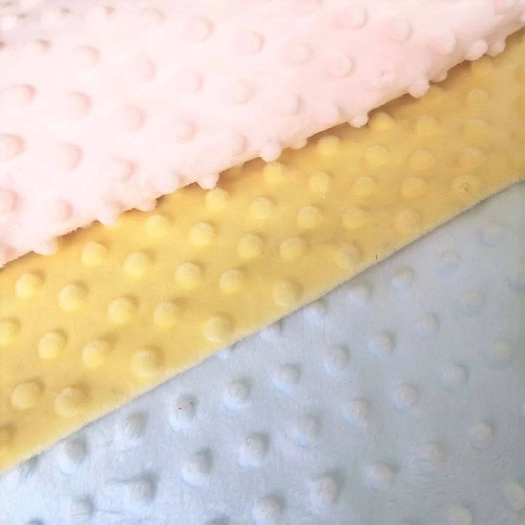 Minky Dot Fabric Bean Velvet Cloth Bubble Pressed Foam Baby Crystal Pressure Bubble Crystal Super Soft Flannelette Sewing Scarf