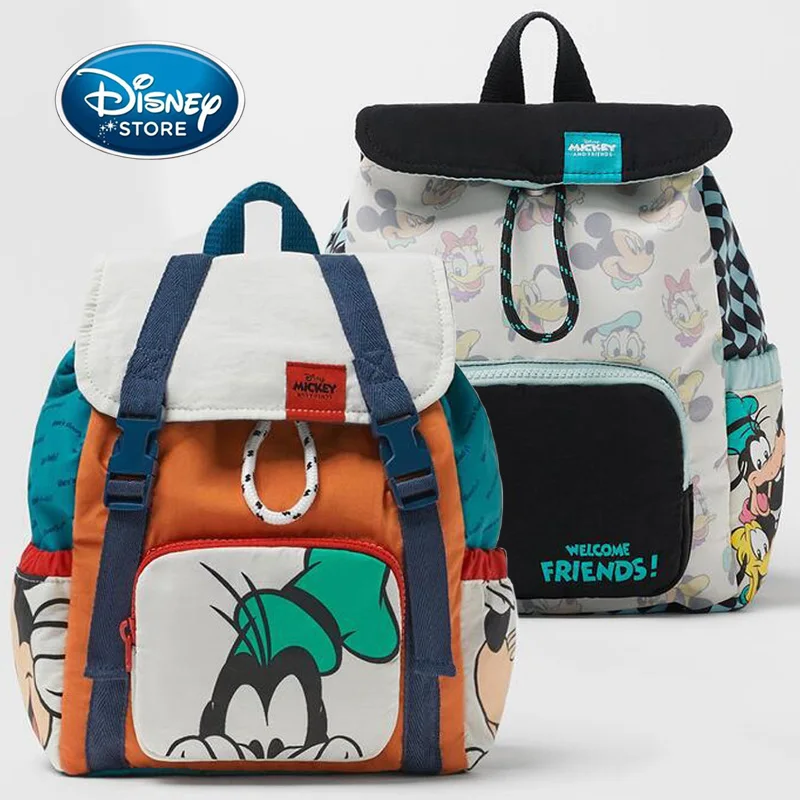 Disney Children Backpack Luxury Brand Baby School Bag Cartoon Cute High-Quality Fashion Boy Girl Drawstring Backpack