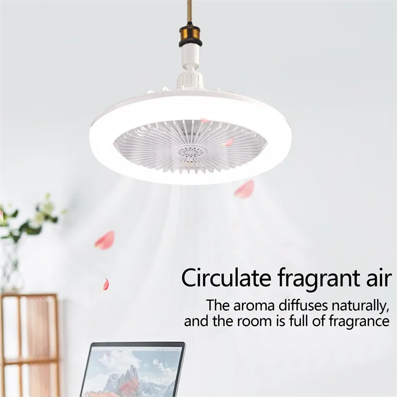 

3In1 30w Ceiling Fan With Lighting Lamp E27 Converter Base With Remote Control For Bedroom Living Home Silent Ac85-265v