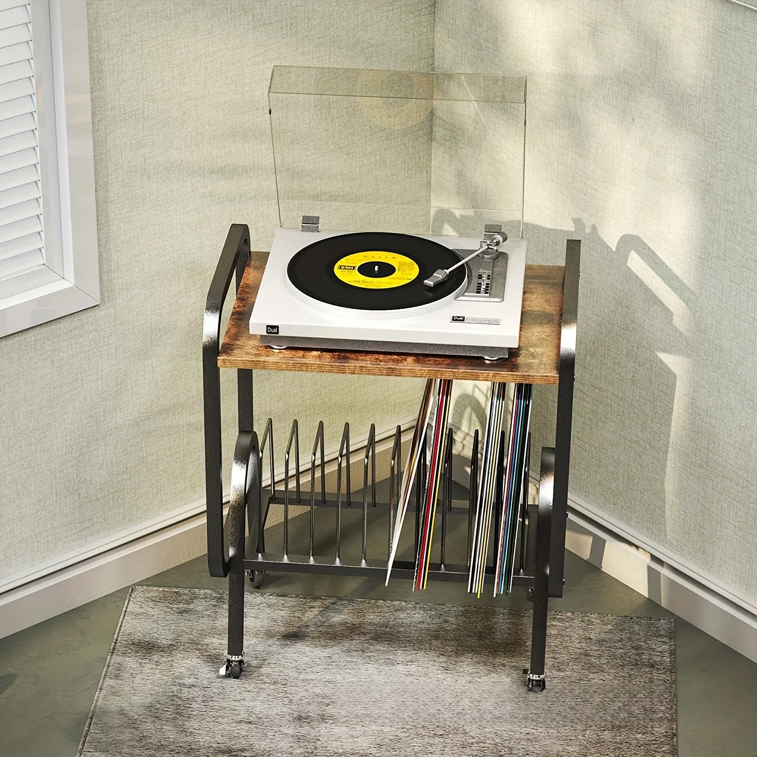 Metal Record Player Stand with - огляд і ціна Gaming Console Cabinet