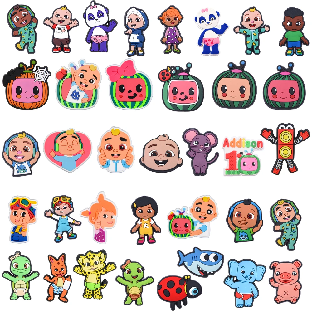 1-100 قطعة MINISO جديد البطيخ الطفل سلسلة البلاستيكية إكسسوارات أحذية صالح مع ثقب الأساور DIY بها بنفسك انفصال مقاوم للماء هدايا الاطفال #3