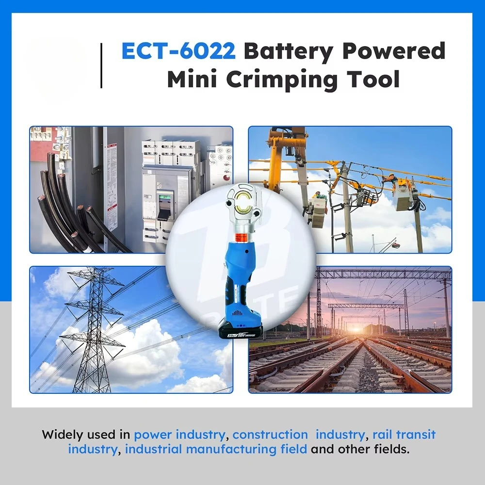 ECT-6022M أدوات تجعيد عروة الكابلات الهيدروليكية الصغيرة الذكية