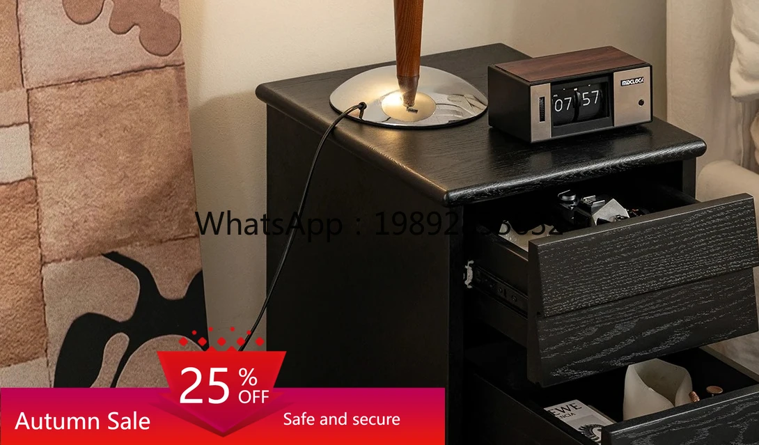 

solid wood bedside table small simple modern new high-end bedroom cabinet