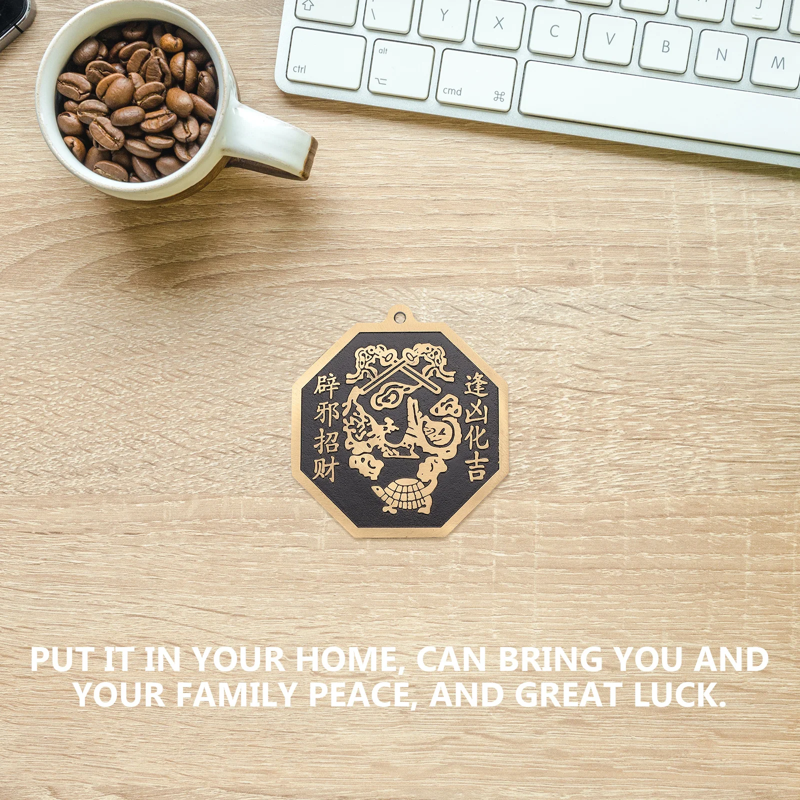 

1Pcs Brass Gossip Mirror Ornament Chinese Style Feng Shui Decor for Home Auspicious Luck Protection Exorcism Art Craft