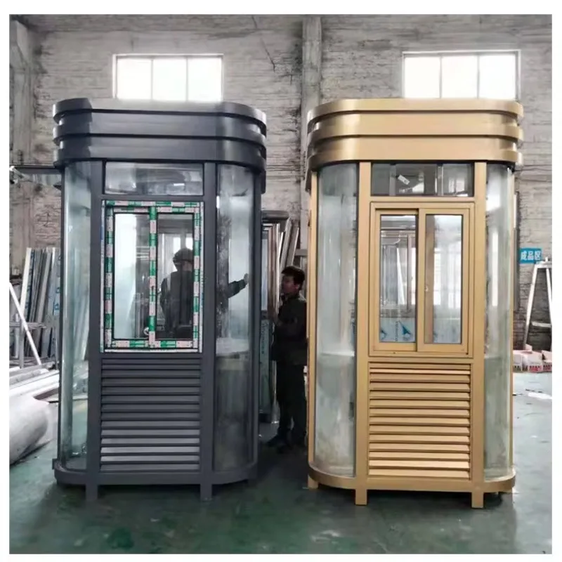 Movable Outdoor Hotel Security Guard Booth Ready-Made for Parking Lot & Toll Booth Use Modern Round Steel Structure
