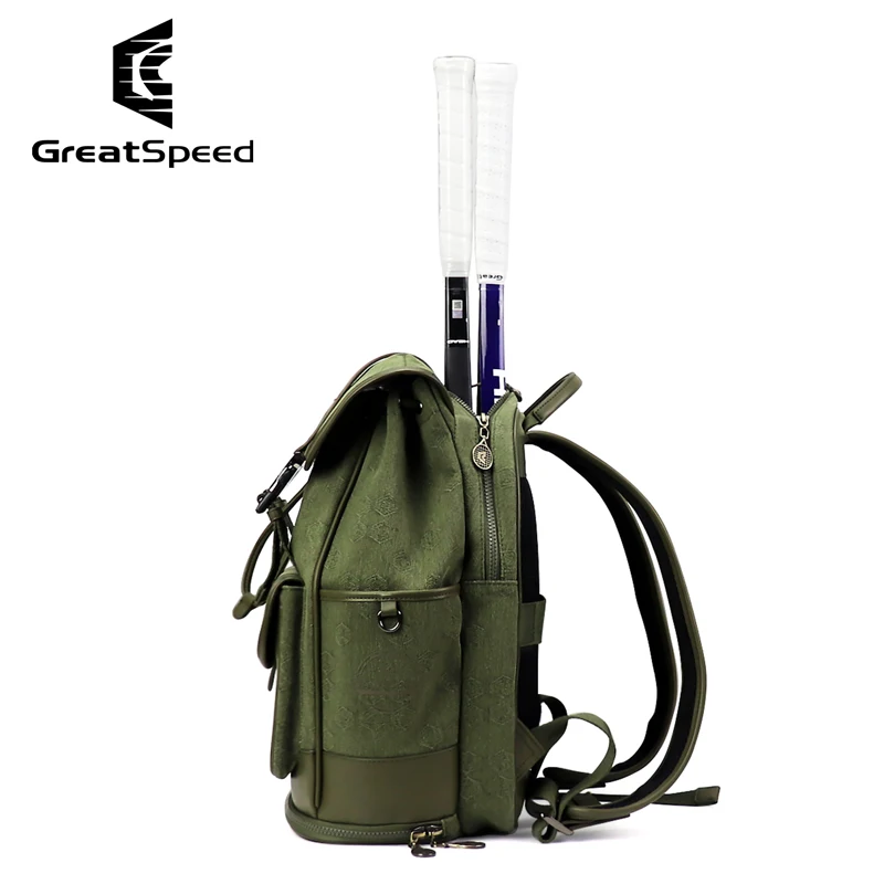 Classic Army Green RH2 Tennis Racquet Backpack Unique Design Men Women Badminton Tennis Racket Bag Gym Sporting Shoulder Bags