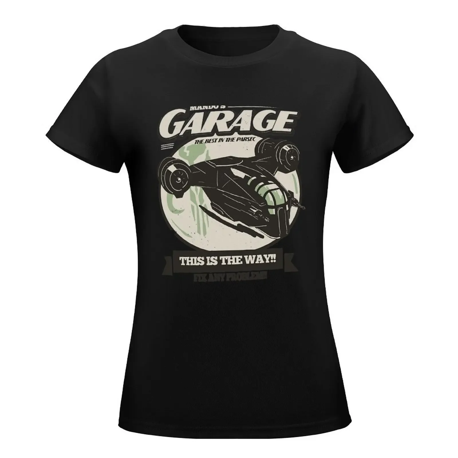 Mando_s Garage T-Shirt cute tops Female clothing Women clothing