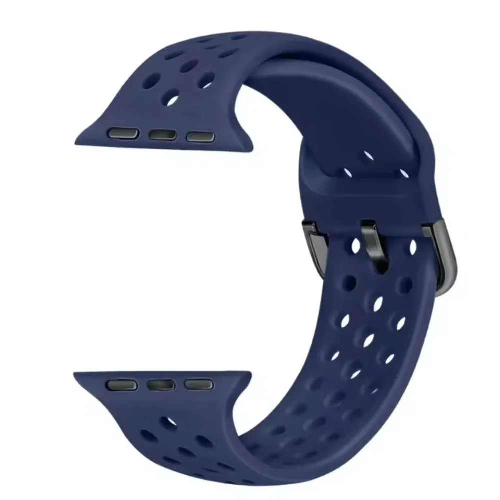 Silicone Strap for Apple Watch 10 46mm 42mm Ultra 2/1 49mm Comfortable Band IWatch 9 8 7 6 5 4 SE 45mm 41mm 44mm 40mm Bracelet