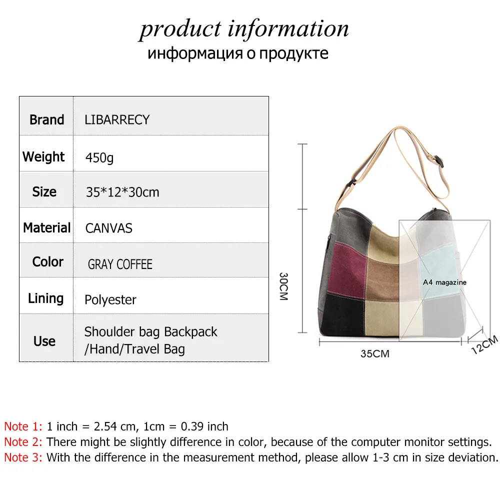 2023 Ladies Fashion Handbag Patchwork Rainbow Shoulder Crossbody Bags Ladies Canvas Messenger Bag Large Capacity Travel Work Bag