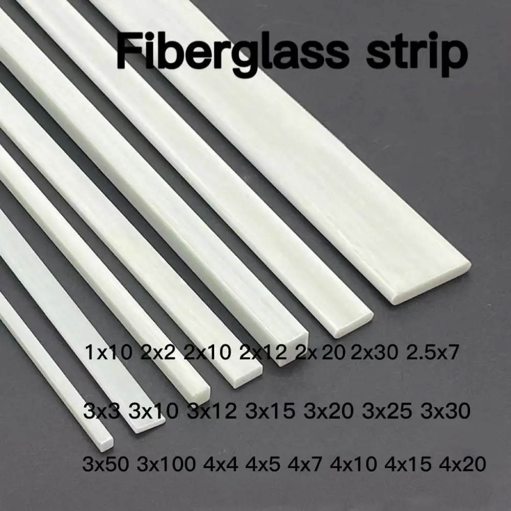 10pcs 1000mm White glass fiber sheet 1-4mm thick high-strength glass fiber sheet for making kite greenhouse