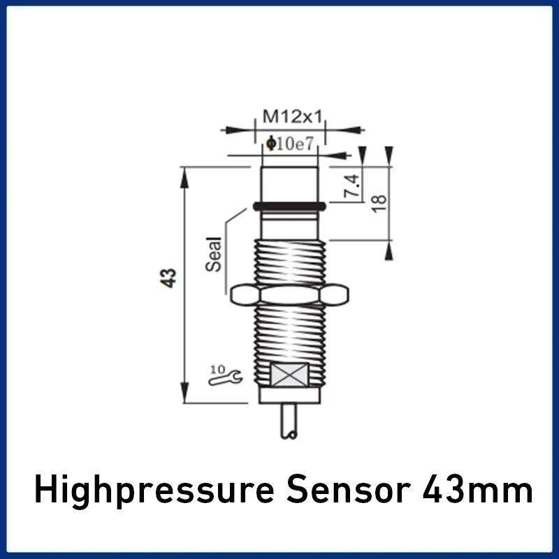 43mm long high voltage switch proximity tool without induction sensor