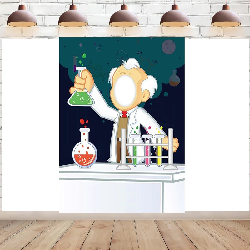 Scientists Doing Experiments Banner Pretend Play Party Game Backdrop Science Chemistry Decorations Laboratory Science Classroom