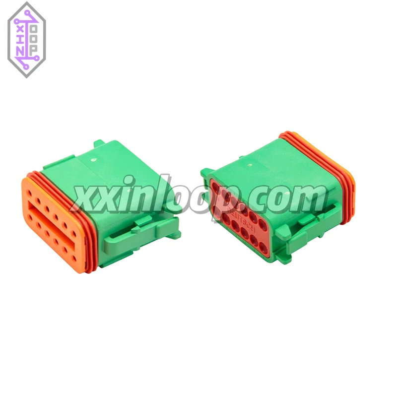 

DT06‑12SC Automotive Connector Housing 12 Position 9 12 mm Pitch Sealable Wire to Wire Female Terminal Housing Green