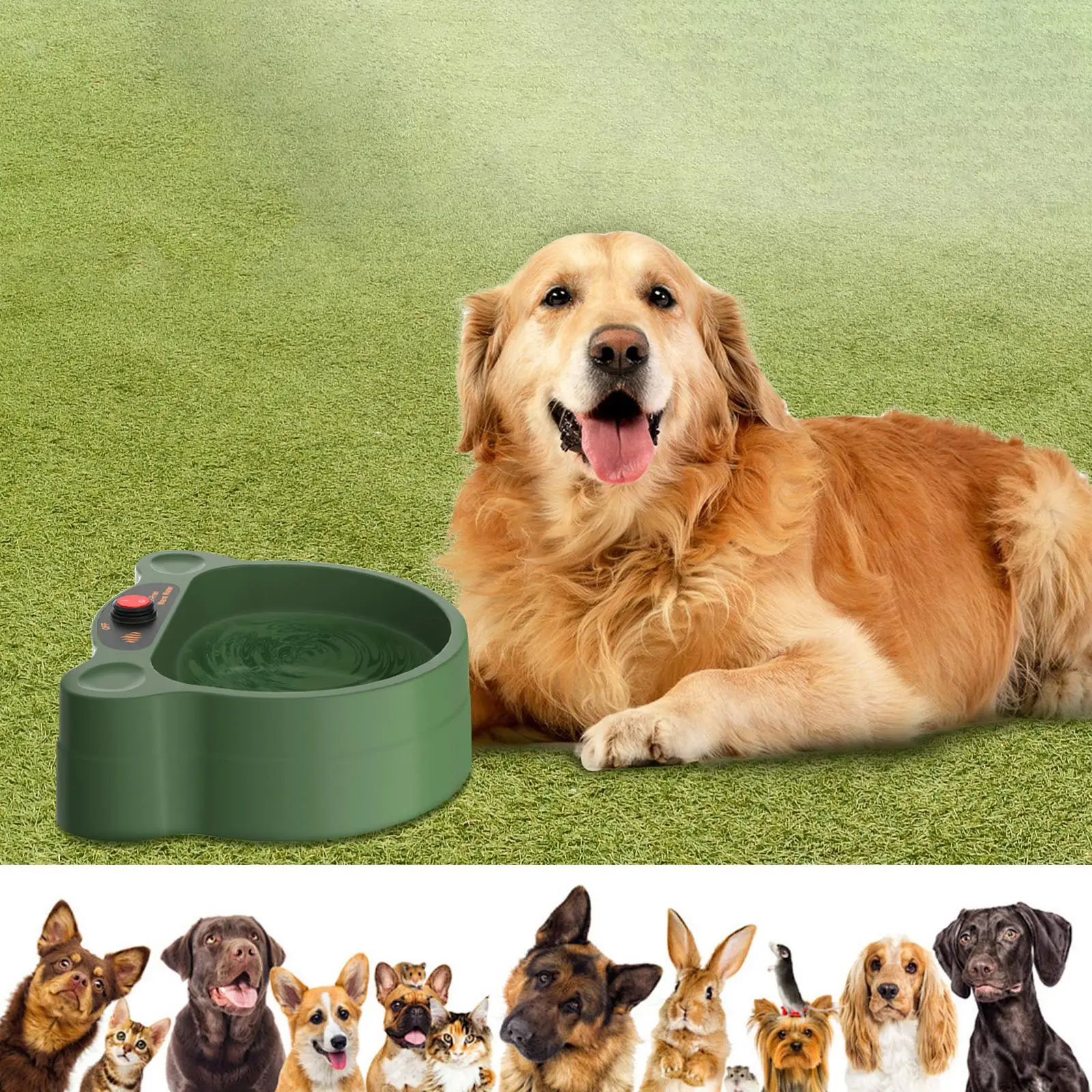 Automatic Heated Water Bowl Anti Freezing Pet Drinker Dispenser for Winter Outdoor Cats Squirrels