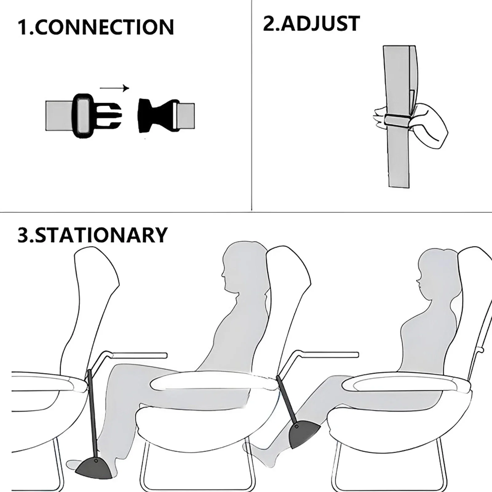 Ajustável Viagem Avião Footrest, Pendurado Hammock, Descanso De Perna Portátil Dobrável, Espuma De Memória, Escritório, Camping