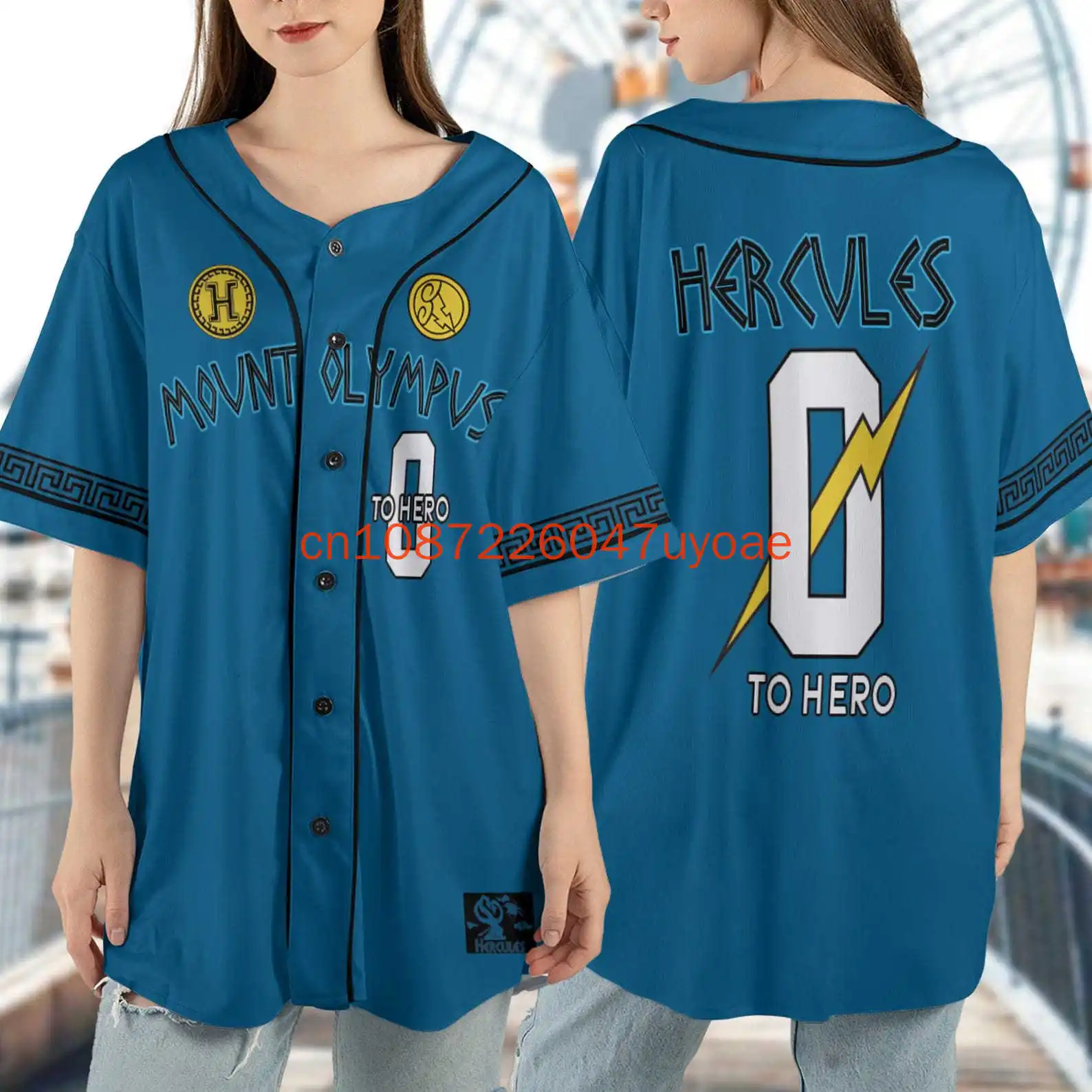 اسم مخصص ديزني هرقل خمر Megara 1997 البيسبول جيرسي ثلاثية الأبعاد مطبوعة موضة Harajuku الرجال والنساء قميص بيسبول
