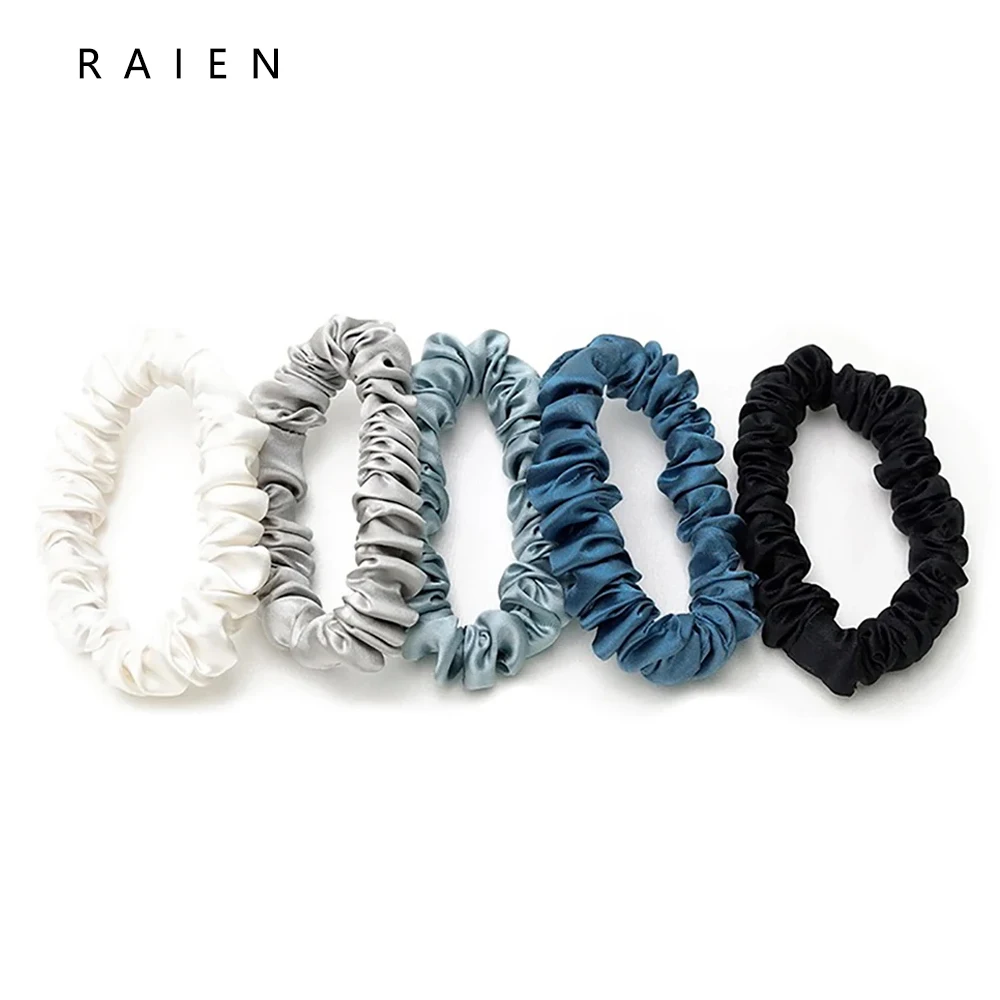 100% Natuurlijke Moerbei Zijde Scrunchies Hoofdband Haarband Banden Gom Elastische Paardenstaart Houders Voor Vrouwen Meisjes 19 Mama 1.5Cm