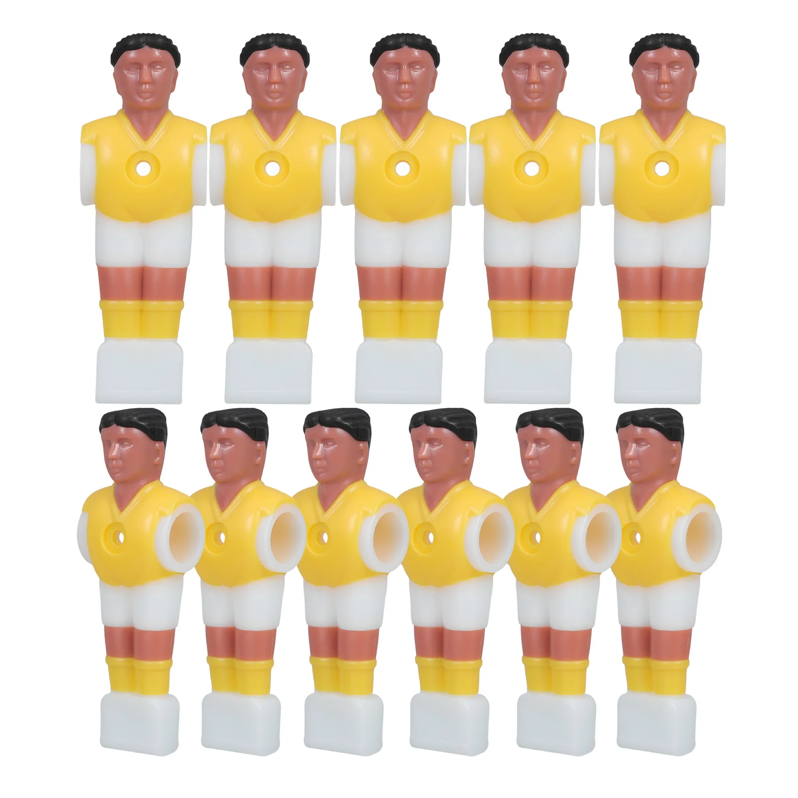 11 個のフーズボールプレーヤーフィギュアテーブルサッカーアクセサリー耐久性のあるプラスチック交換部品小型サッカーマシンデスクトップ用