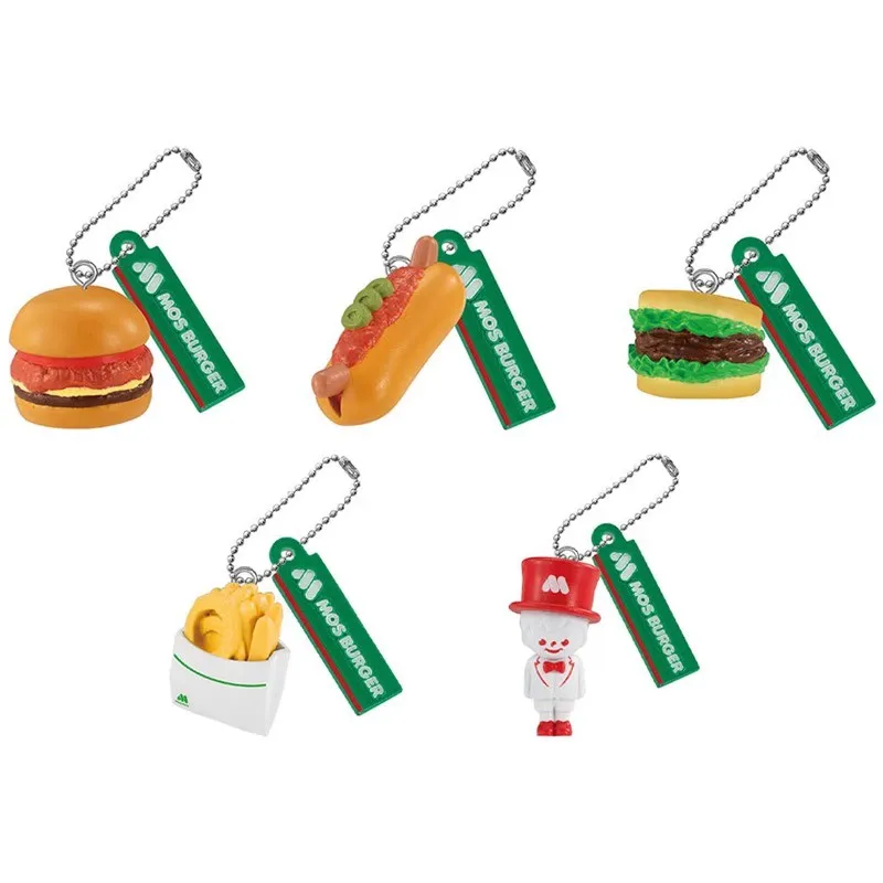 

Bandai оригинальные 5 шт. Gashapon MOS BURGER iben리 Güvenčア измененийيرatto Toys For Kids Gift Коллекционная модель украшений