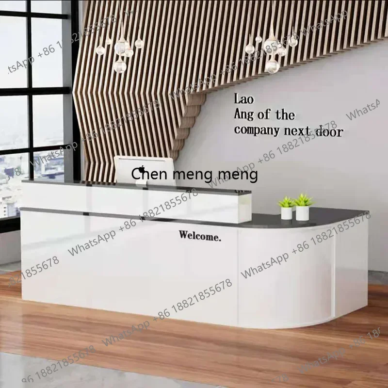 

Nordic Clinic Reception Desk Modern Store L Shaped Reception Desk Nail Salon White Luxury Mostrador De Tienda Unique Furniture