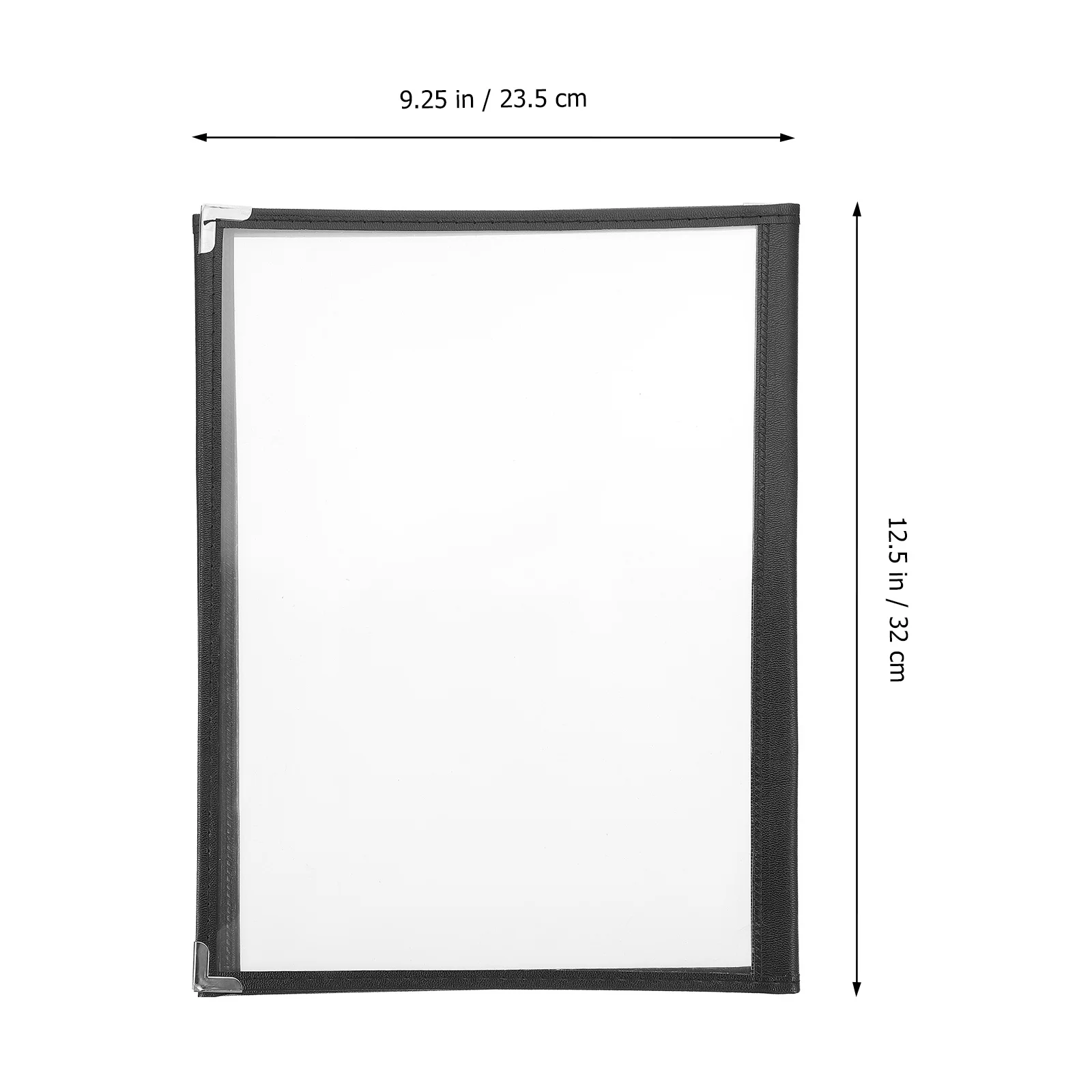 2pcs Menu Cover Clear Pvc Binder Cover For Restaurant Coffee Shop Kitchen Loose Leaf Ring Folder Portable Rounded Corner