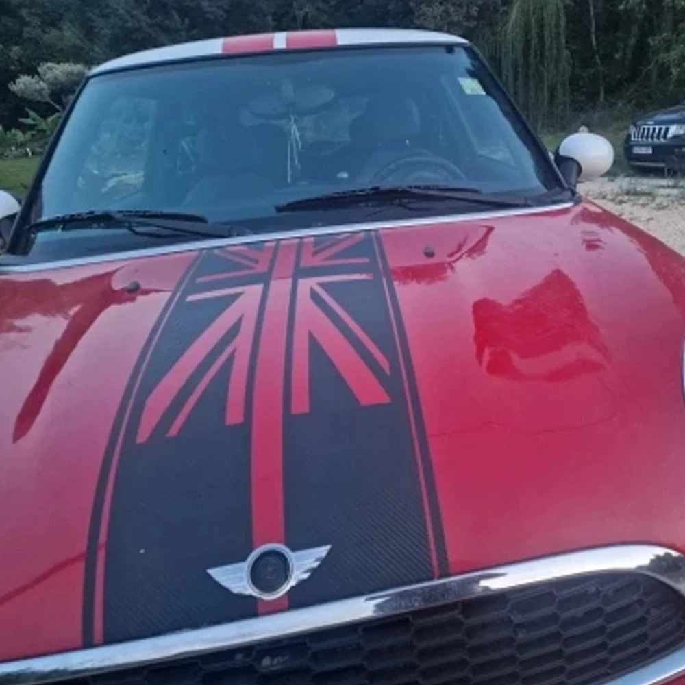 

Наклейка на капот с флагом Великобритании для Mini Cooper F54 F55 F56 F60 R53 R55 R56 R60 R61 Clubman Countryman - виниловая наклейка для тюнинга автомобиля
