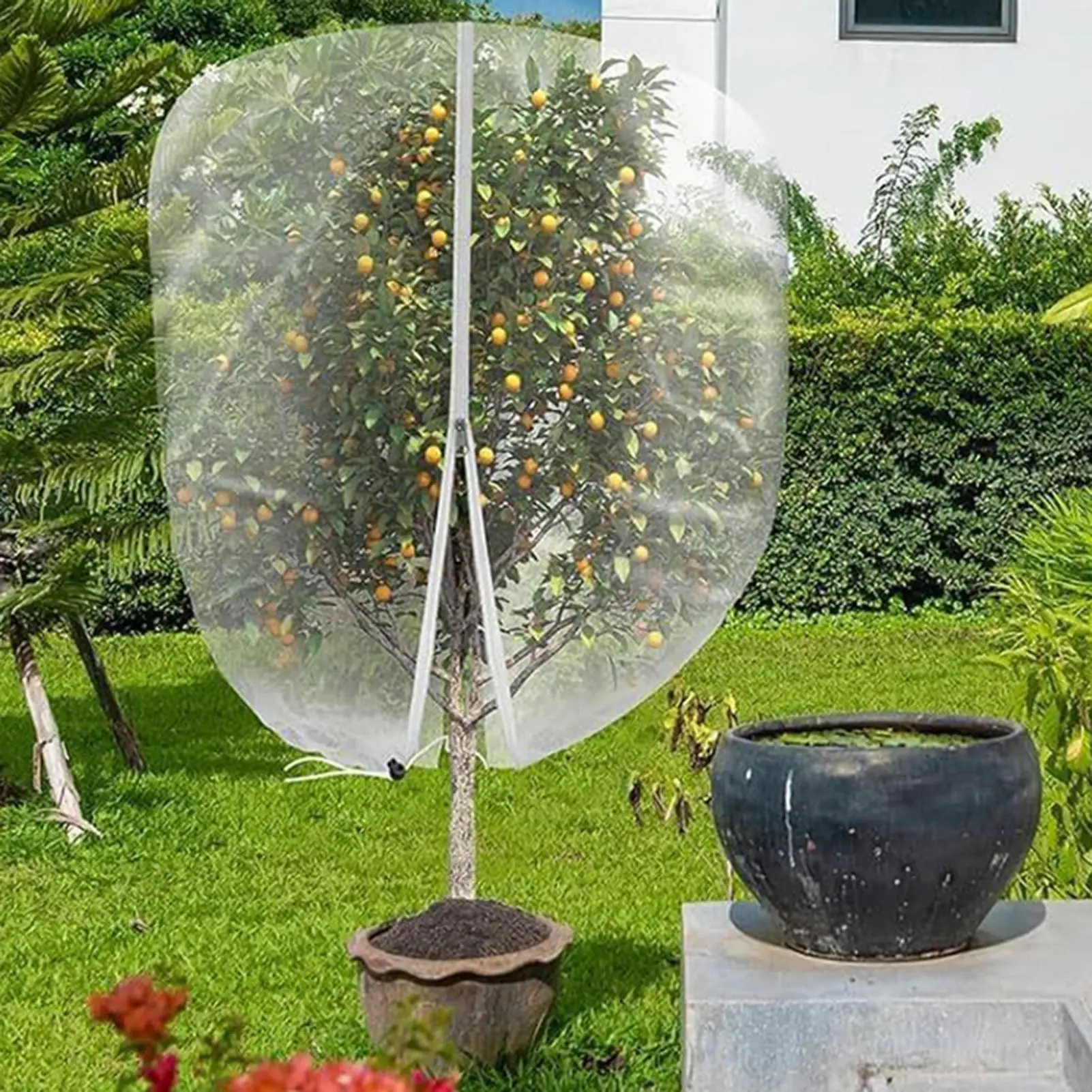

Tree Netting Breathable Plant Protector Mesh UV-resistant Weatherproof Tree Netting With Zipper And Drawstring For Farm Outdoors