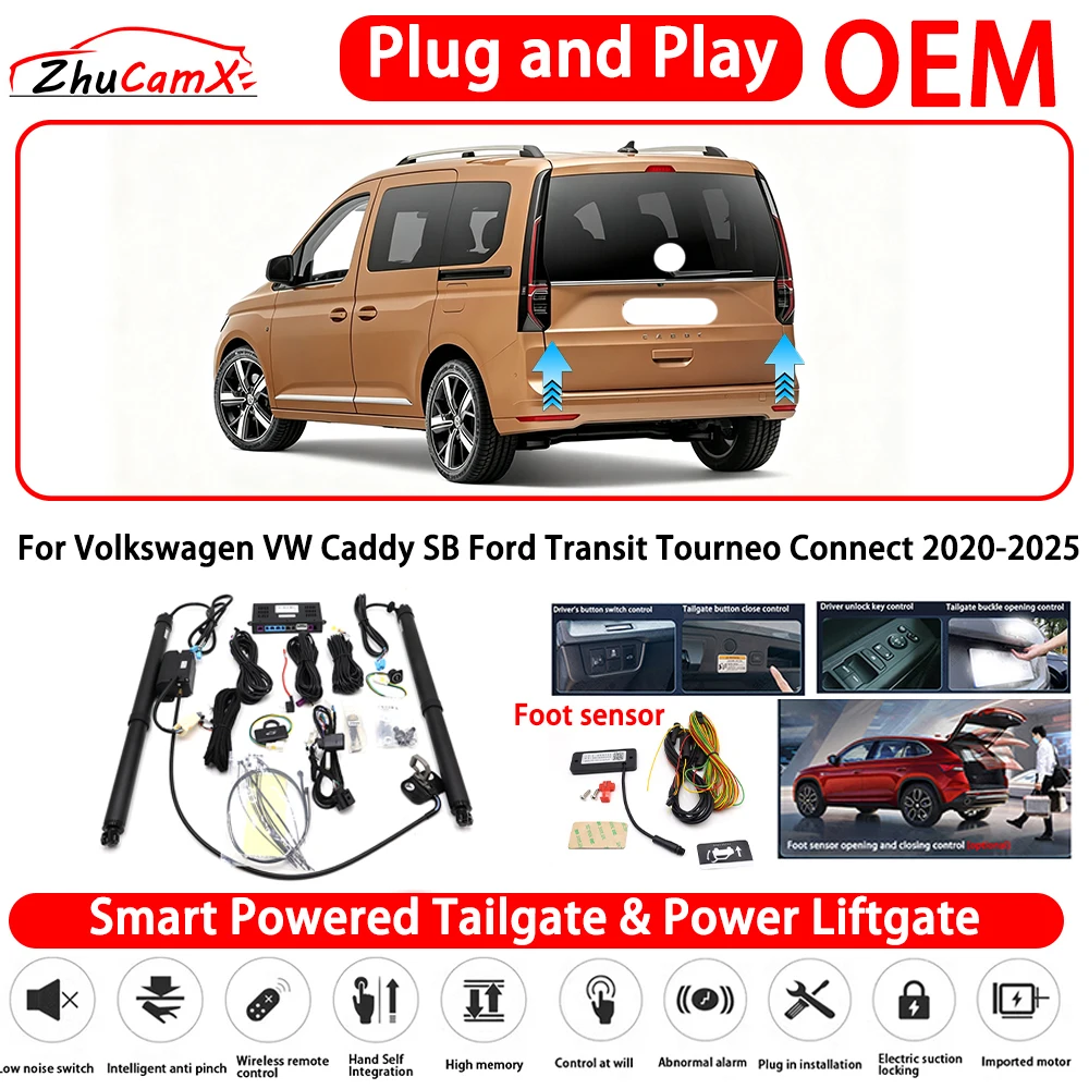 for Volkswagen VW Caddy SB Ford Transit Tourneo Connect 2020-2025 OEM Smart Powered Tailgate Power Liftgate Automatic Rear Trunk