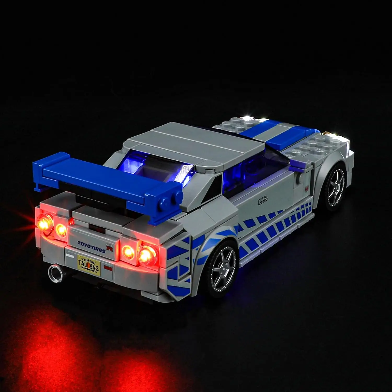 Hprosper-Luz LED para Velozes e Furiosos Nissan Skyline GT-R R34, Lâmpada Decorativa, 76917 Velocidade 2, Bloco de Construção Lego, Não Incluído