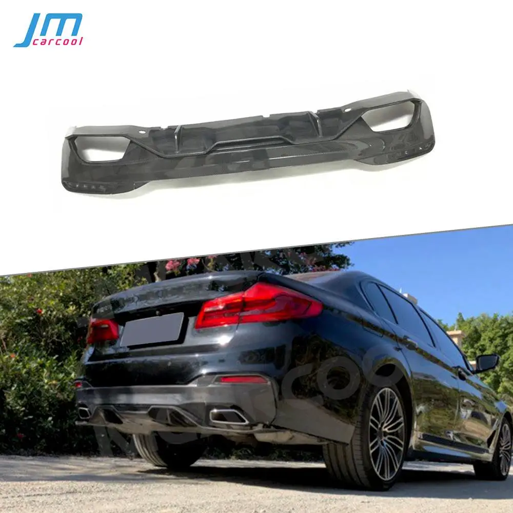 Carbon Fiber Rear Lip Diffuser Spoiler for BMW 5 Series G30 G31 G38 M Tech M Sport 2017 -2023 Bumper Guard Extention Protector