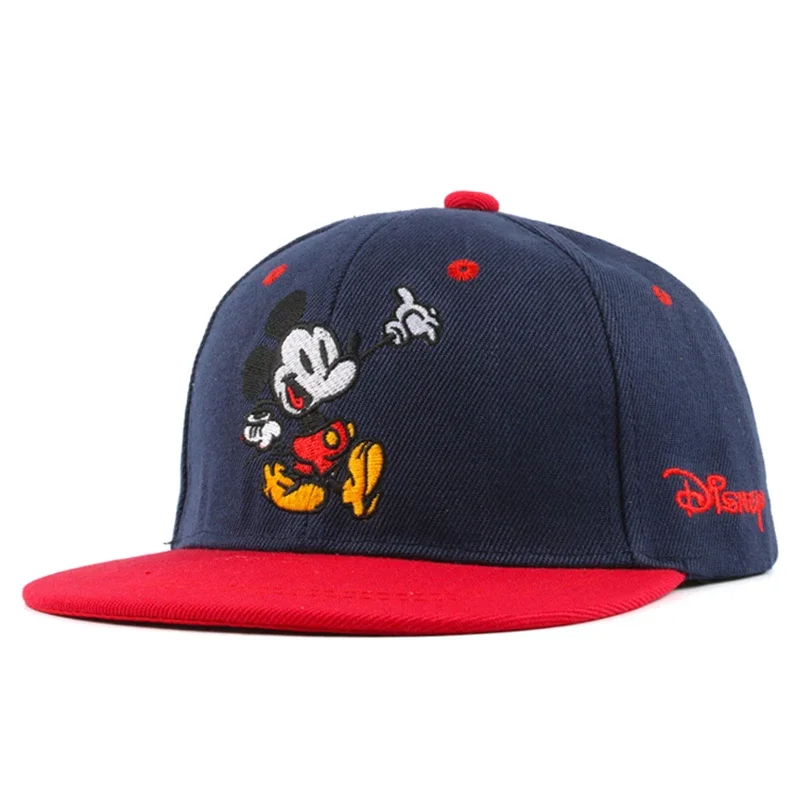 Disney Waflera Mickey Mouse Children\'s Baseball For Boy Girl Embroidered Cotton Kids Hip Hop Sun Cap Snapback Outdoor Baby Hat