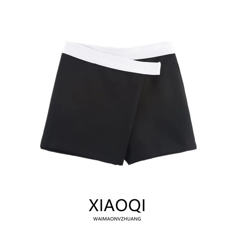 Fall 2025 New Women's Casual Pants Color Blo High Waist Double ket Design Versatile Faionable Ladies' Trousers