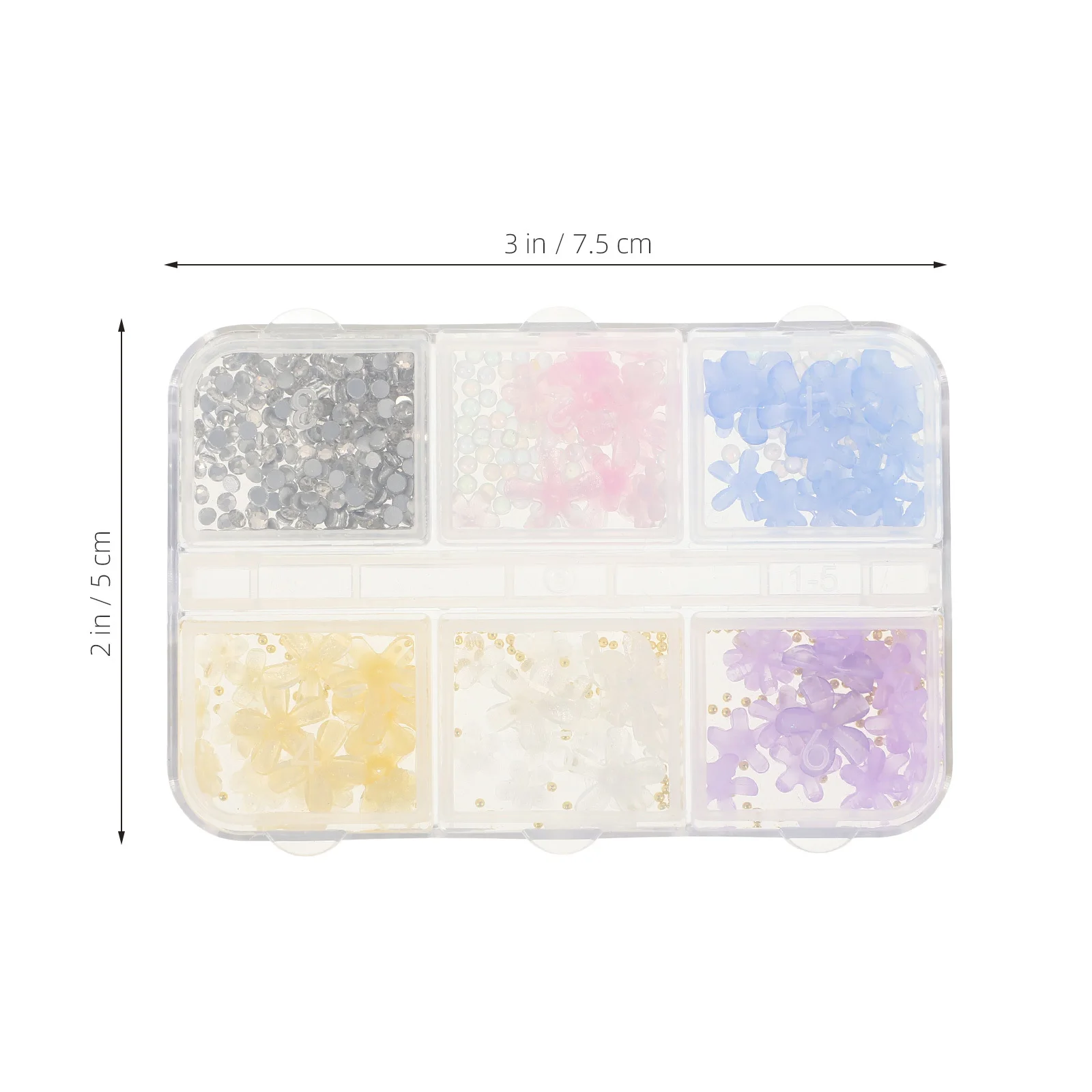 

1 Box Water Rhinestone Art Charms 3D Flower Beads For Manicure Diy Decor Nail Gems Accessories Bulk Nail Supplies
