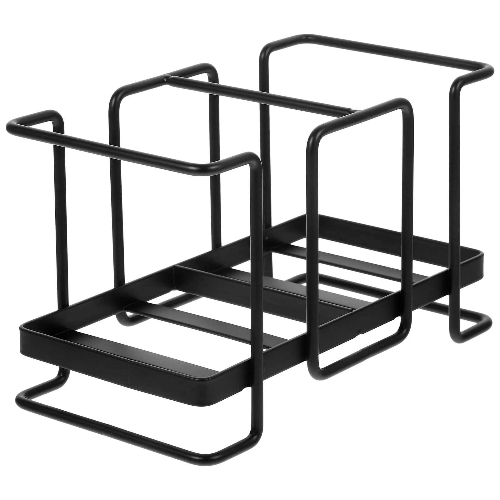 

Iron Paper Cup Holder Large Capacity Black Home Supplies Desktop ganizer Countertop Dispenser Coffee Shop Milk Tea Store Daily