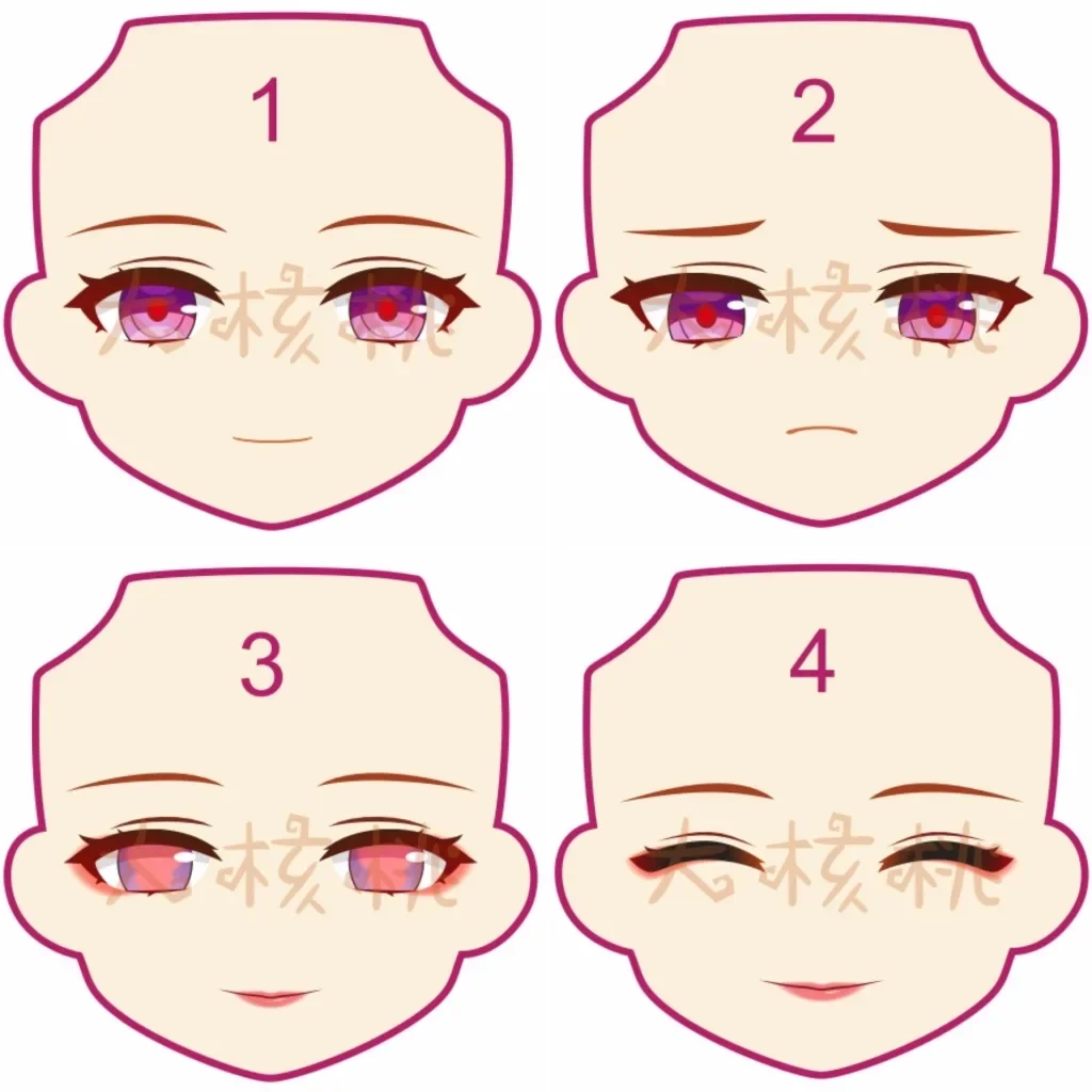 Kafka Ob22 Ob24 Face GSC YMY Doll Handmade Water Sticker Finished Faceplate Anime Game Cosplay Toy Accessories