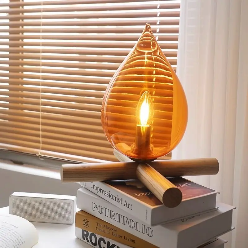 

Flame fire light creative matchstick night light bedroom bedside decoration ornament atmosphere