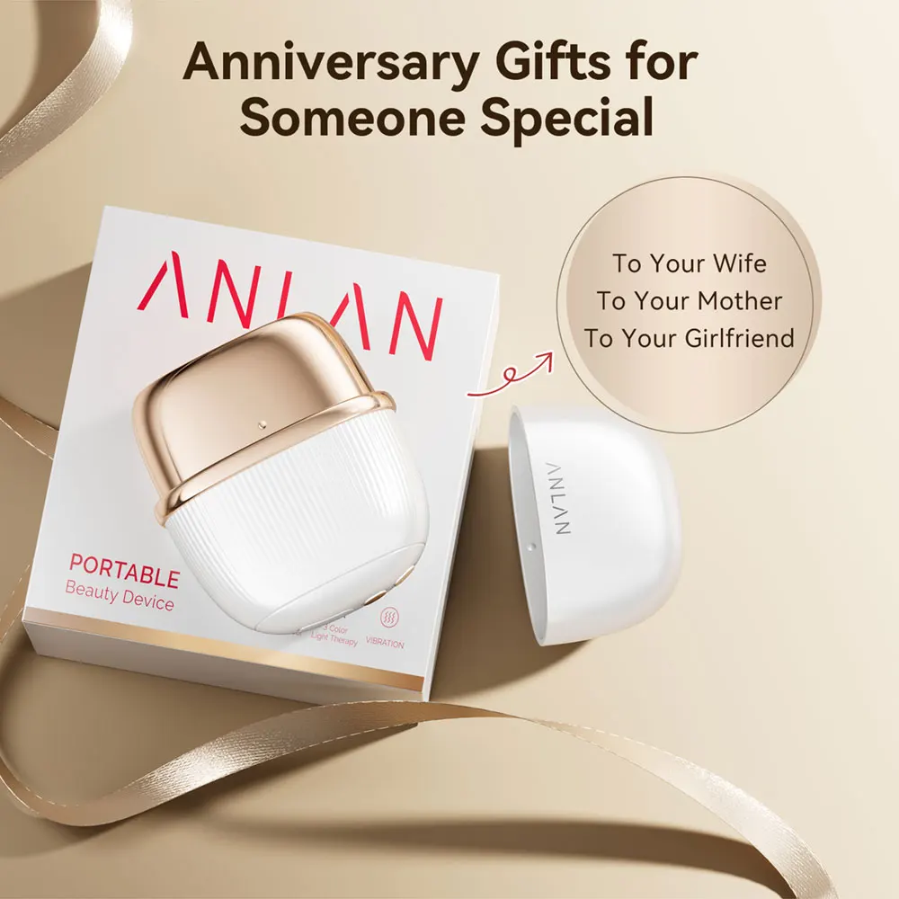 ANLAN Multi-Polar RF Schönheitsgerät EMS Gesichtsstraffung Hautstraffung Anti-Aging Faltenbehandlung 3-Farben-Licht Hautpflege Massage 24K Gold – Detail 13