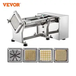 VEVOR Electric Vegetable Cutter Horizonal Fruit Silcer 4 Replaceable Blades Stainless Steel Food Processors for Home Appliances