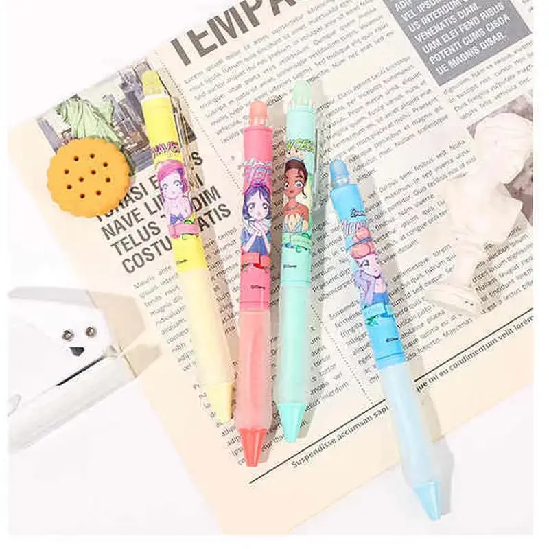 4/24 قطعة قلم جل الأميرة كتابة الطالب 0.5 قابل للمسح أزرق لطيف توقيع الصحافة القلم اللوازم المكتبية القرطاسية الهدايا #3