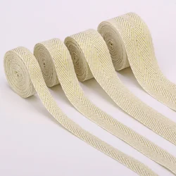 5 Yards Pure Cotton Webbing Width 10mm/20mm Gold and Silver Silk Crochet Bags Sewing Material Sewing Accessories Seams Fabrics