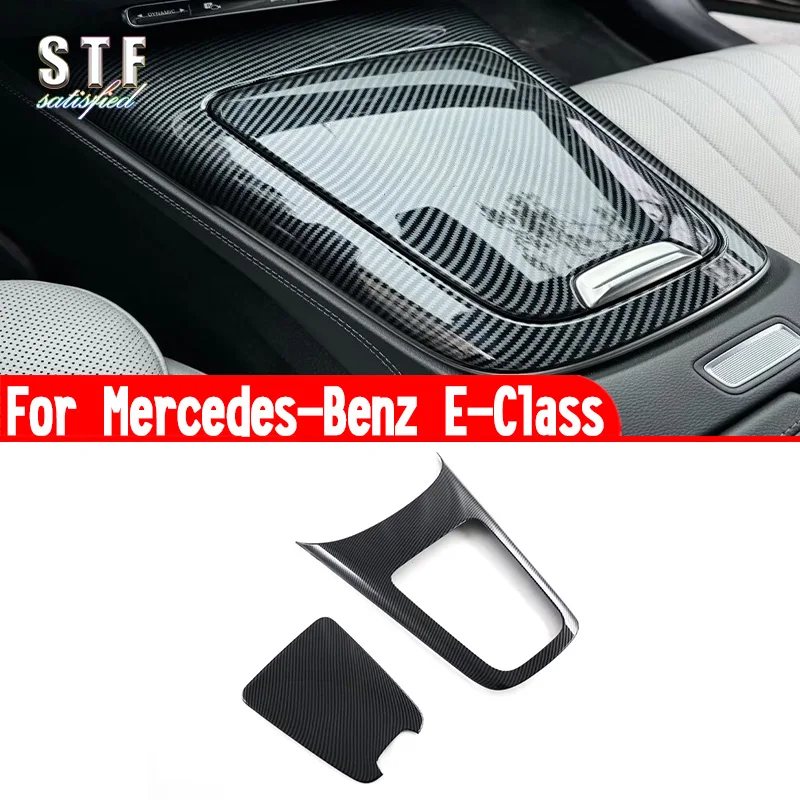 

For Mercedes-Benz E-Class E350/450 2024 2025 Car Accessories Interior Gearshift Knob Cover Trim Panel Molding Decoration