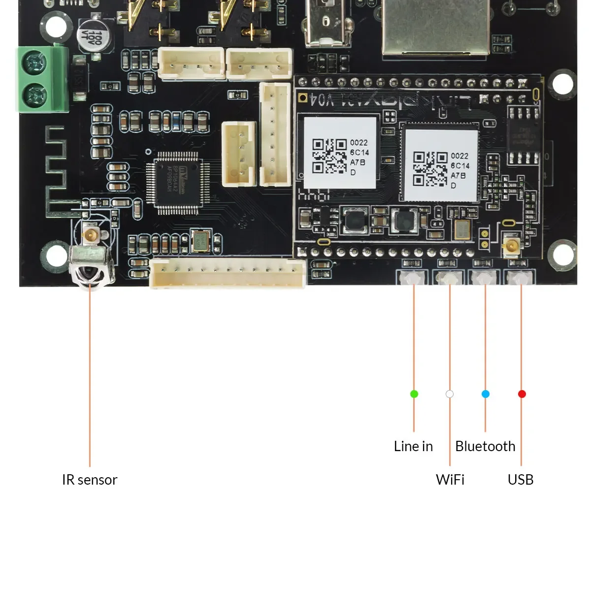 FOR Pro V3 WiFi and BT Multi-room  APP audio receiver pcb board wireless with spotify airplay dlna internet radio