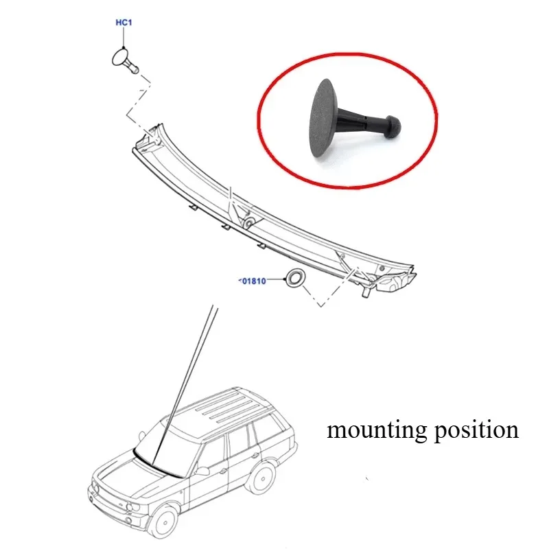 Fit for Land Rover Range Rover Executive Front Windscreen Lower Trim Panel Air Deflector Cover Plug  Automotive parts